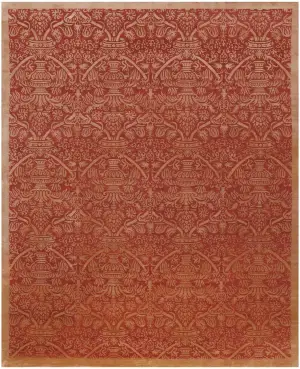 Nepali Wool and Silk Vase Rust - 8' x 10' 3''