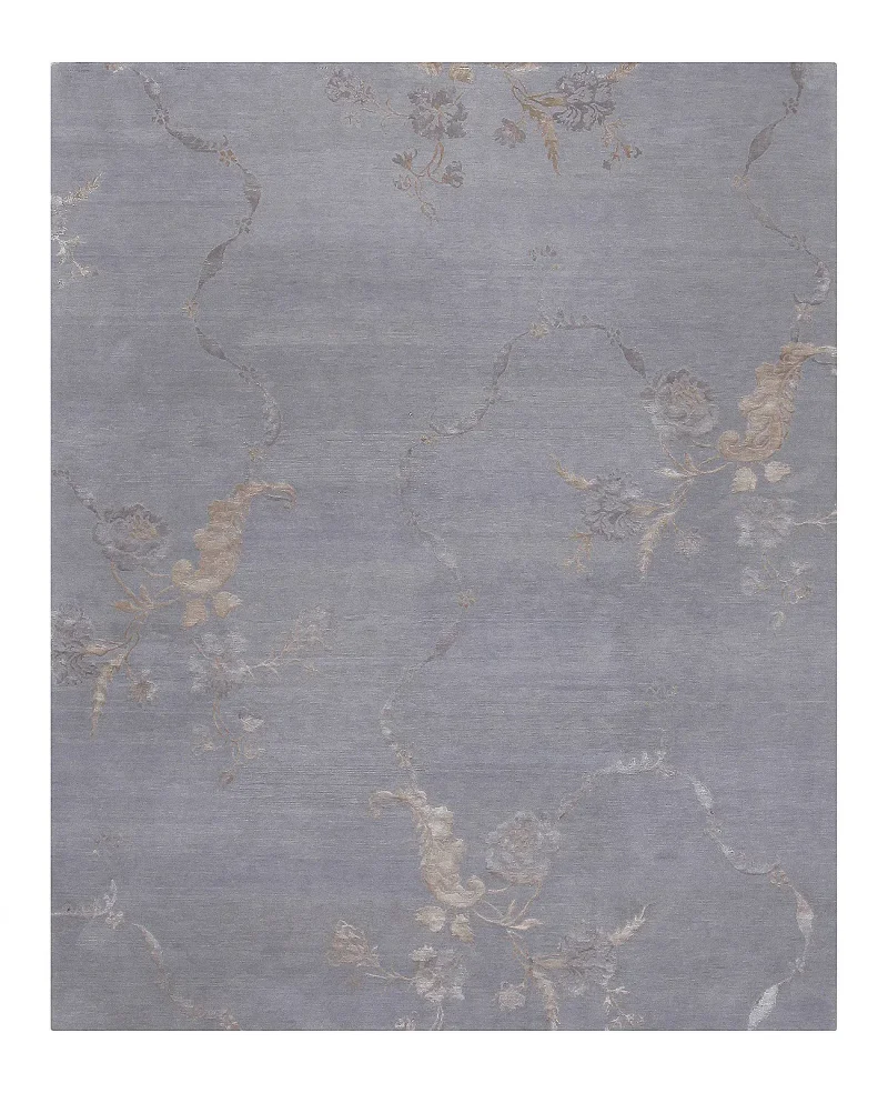 Nepali Wool and Silk Victoria Grey  -  8' 1'' x  10' 1''