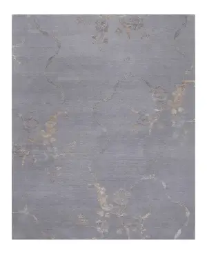 Nepali Wool and Silk Victoria Grey - 8' 1'' x 10' 1''