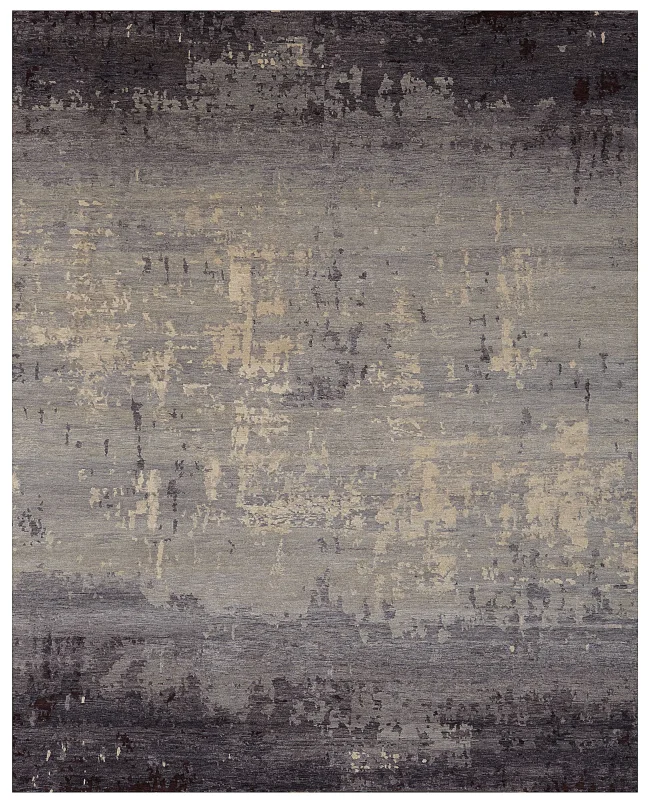 Wool & Silk Contemporary Mezzotint Rugs