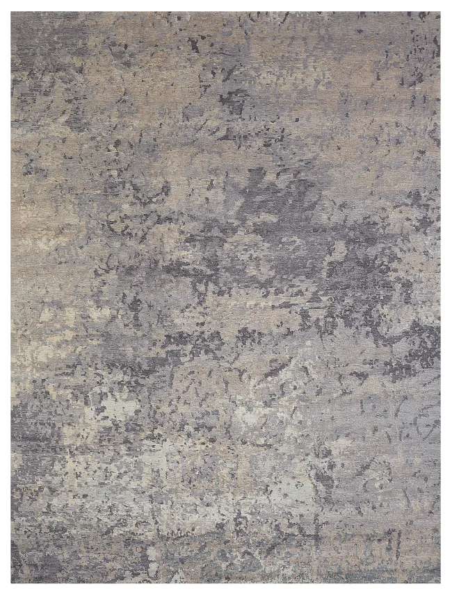 Wool & Silk Contemporary Mundu Rugs