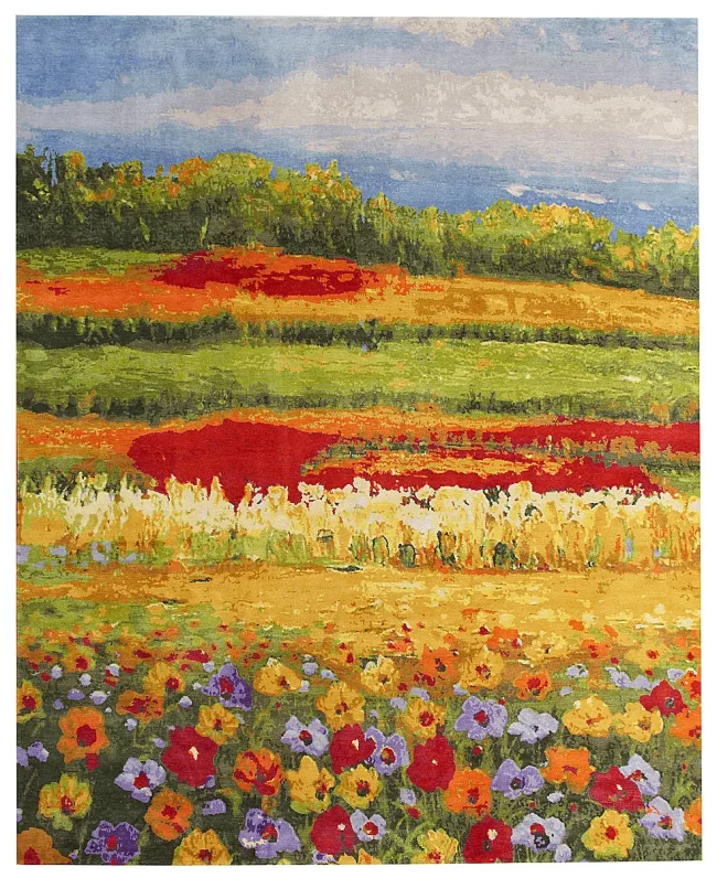 Wool & Silk Contemporary Nature Rugs