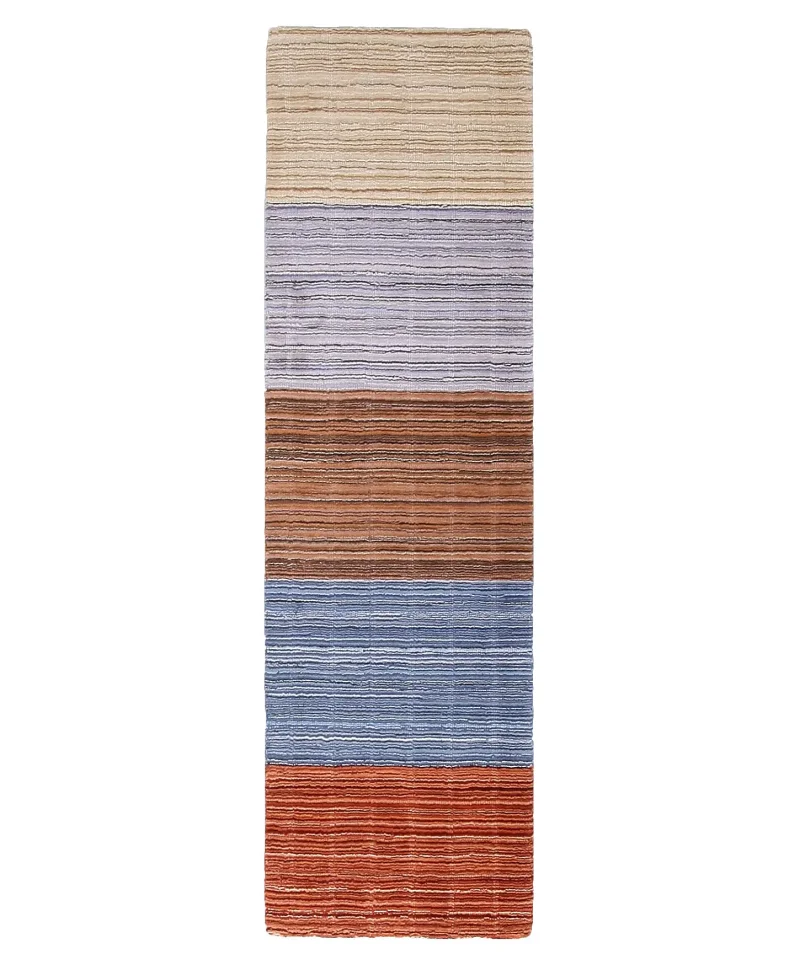 Indian Hand Tufted HR10 Multi  -  2'  x  7' 4''
