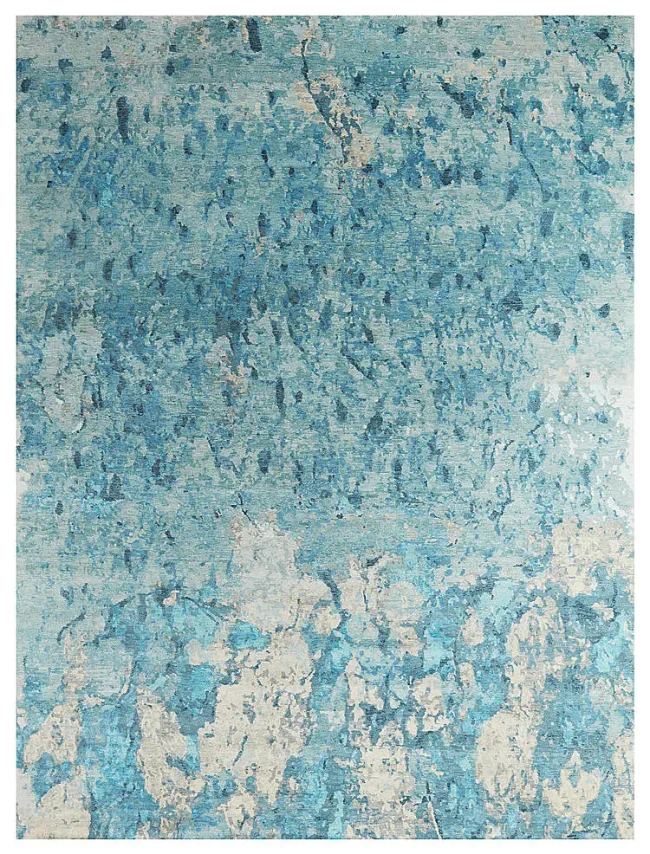 Wool & Silk Contemporary Ocean Rugs