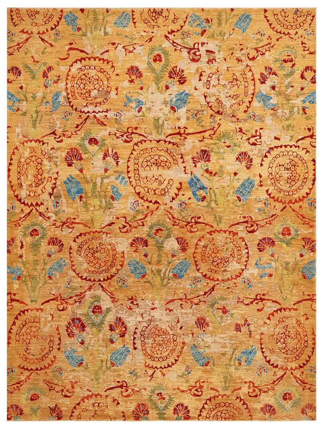Wool & Silk Afghan Ottoman Rugs