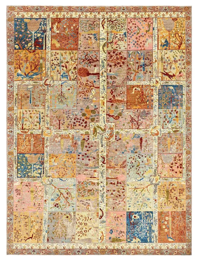 Wool & Silk Afghan Persian Garden Rugs