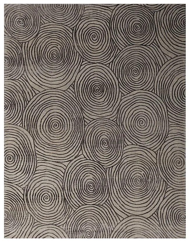 Wool & Silk Contemporary Spyro Gyro Rugs