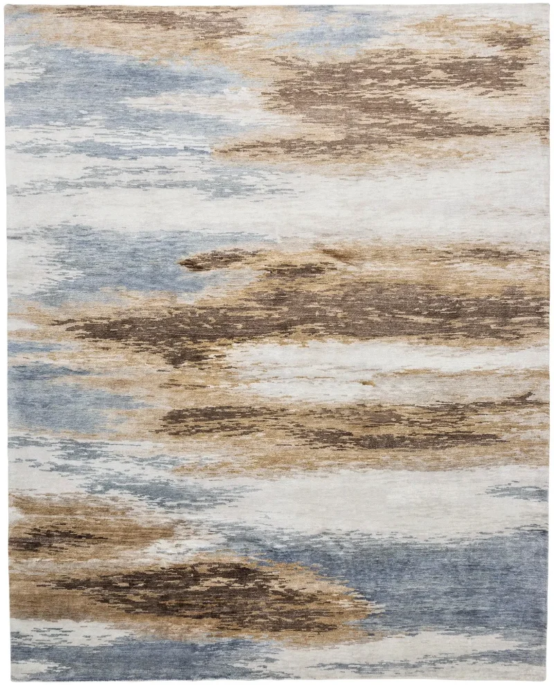 Tufenkian Untitled Stratos Brown Blue Rugs