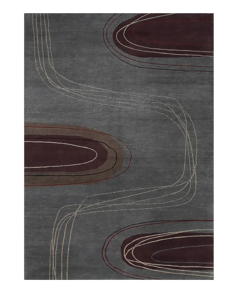 60 Count Meander Teal  -  5' 11'' x  9' 2''