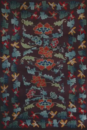 Traditional Tibetan Tibetan Floral Plum