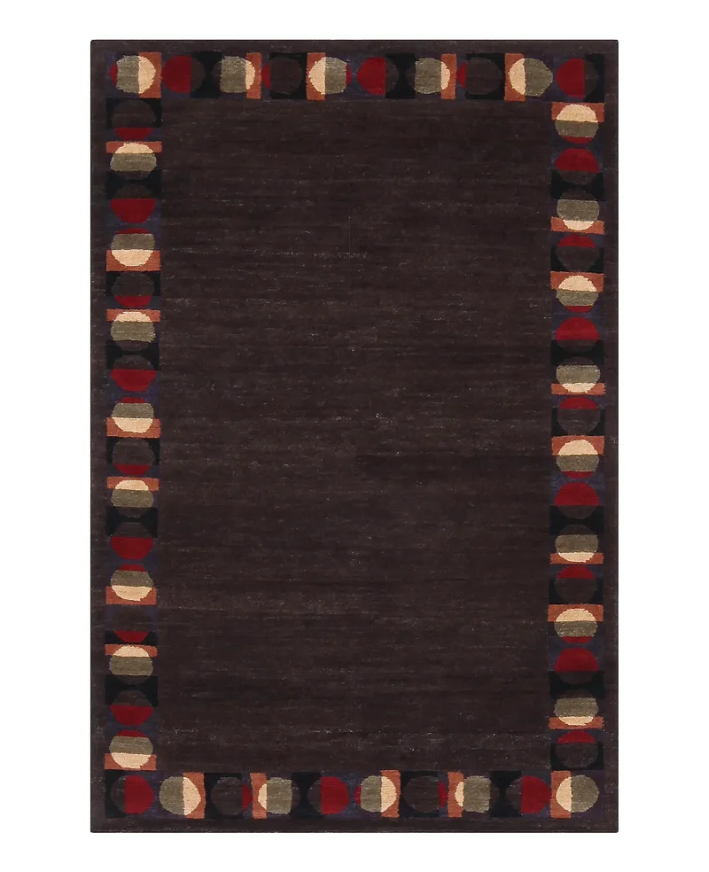 Kotana Total Eclipse Border Brown  -  3'  x  5' 