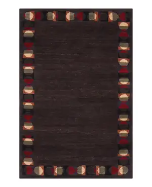 Kotana Total Eclipse Border Brown - 3' x 5'