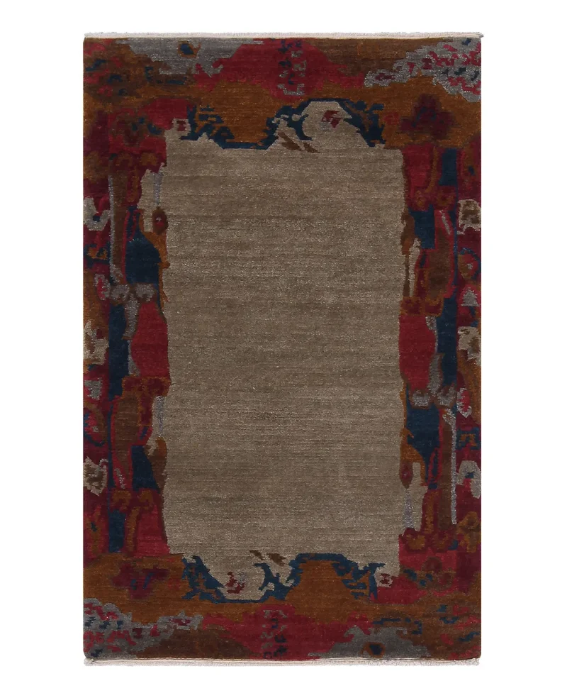 Setana Gerooz Border Tobacco  -  3'  x  5' 