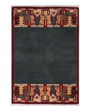 Tibetan Wool Arts n Crafts Green - 4' x 6'