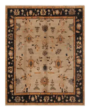 Tibetan Wool Gharajeh Black - 8' x 10'