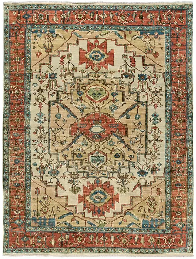 Traditional and Arts and Crafts Classic Heriz 4