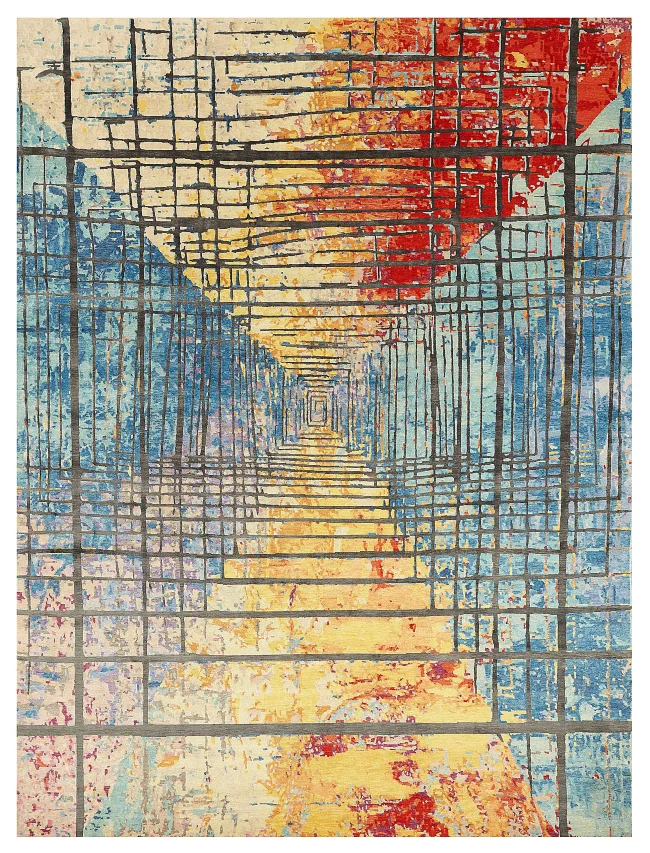 Wool & Silk Contemporary Twilight Zone Rugs