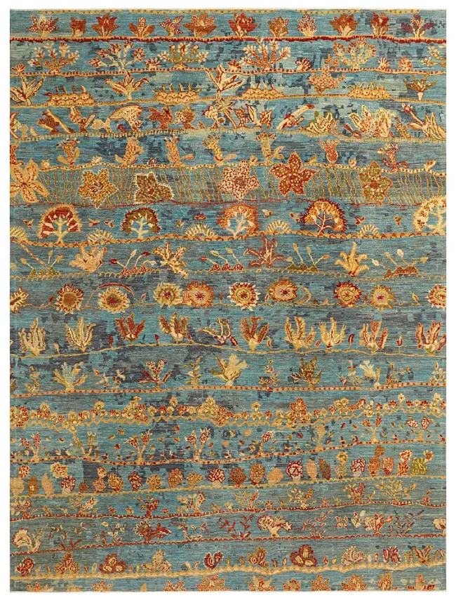 Wool & Silk Afghan Under The Sea Rugs