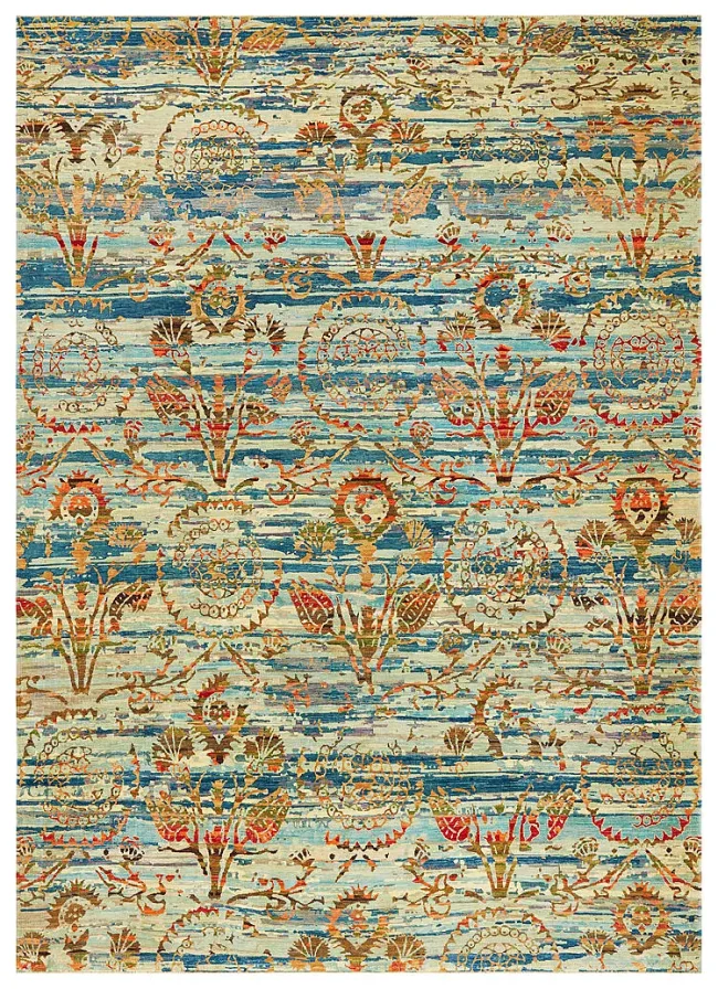 Wool & Silk Afghan Wild Ottoman Rugs