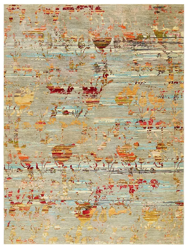 Wool & Silk Afghan Wild Pomegranate Rugs